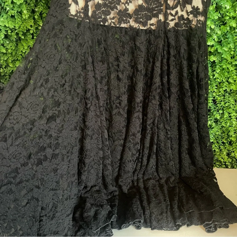 Marciano Women's Large Black Lace Maxi Mermaid Skirt - Picture 10 of 16